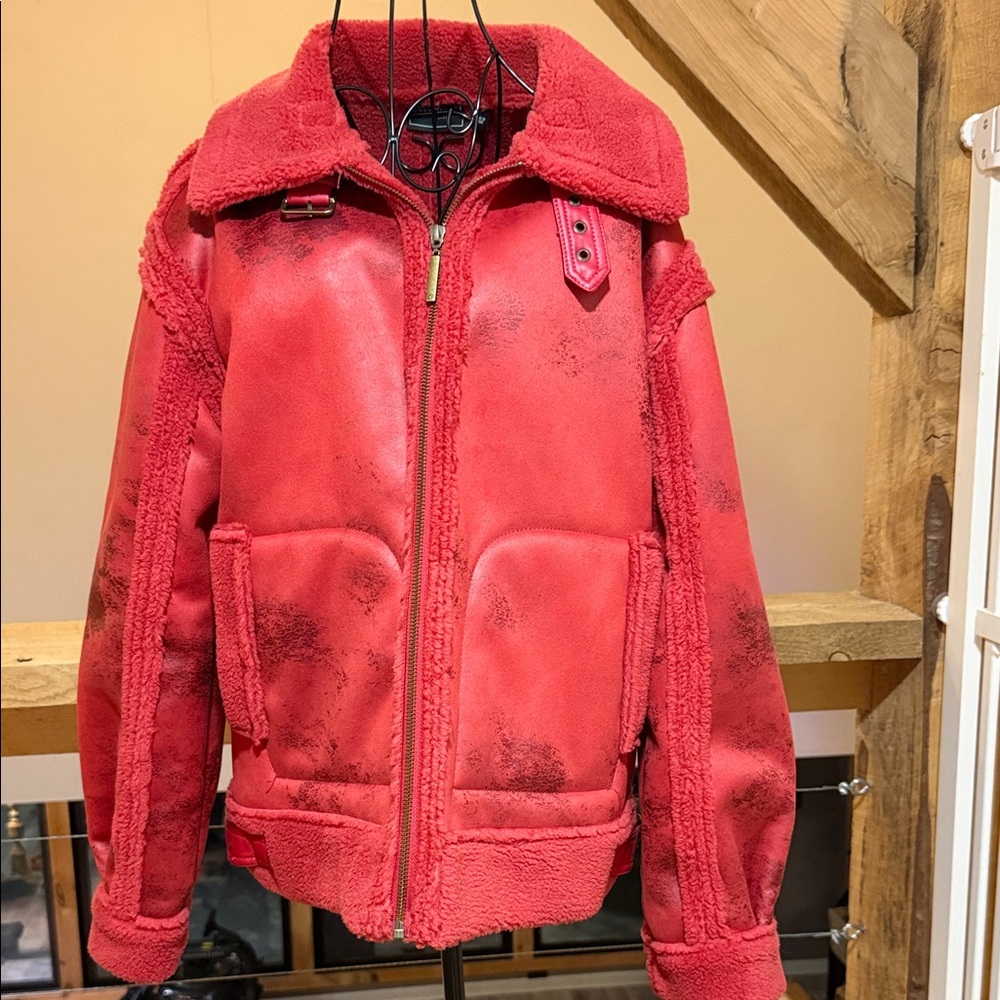 G by Giuliana Red Bomber Jacket
